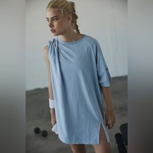 NWT Free People Movement Hot Shot Tunic Tee In Steel